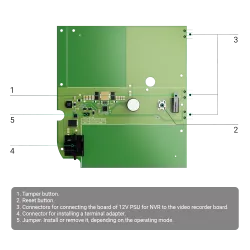 Módulo alimentação 12 VDC Ajax para NVR 8-ch e 16-ch