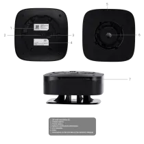 Detector de monóxdo de carbono Ajax FIREPROTECT2-C-SB preto com bateria integrada não substituível