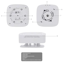 Detetor termovelocimétrico Ajax FIREPROTECT2-H-SB branco com bateria integrada não substituível