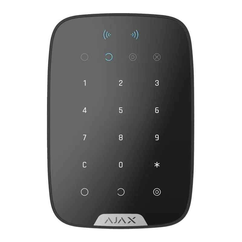 KEYPADPLUS-B- Teclado sem fios com leitor de chaves e cartões Mifare DesFire Ajax - Cor Preto
