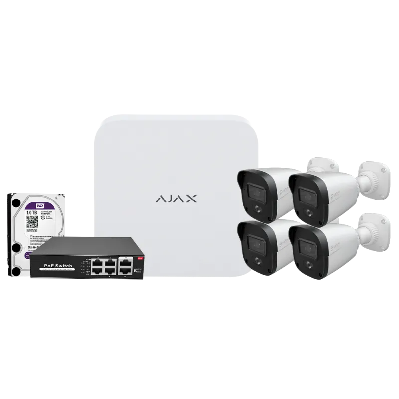 NVRKIT108B-4 - Kit de vidéosurveillance Ajax
