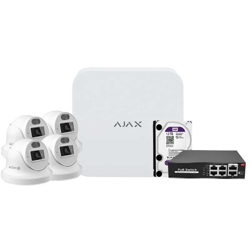 NVRKIT108T-4 - Kit de videovigilância Ajax