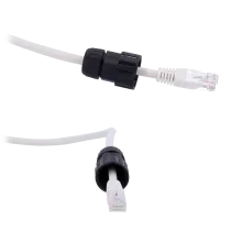 Connecteur avec raccord industriel CON-RJ45-GLAND-W-BLACK