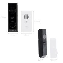 Kit de sonnette WiEUFY-DOORBELL-E340-KIT-Kit de sonnette Wi-Fi à double caméra Eufy par Anker