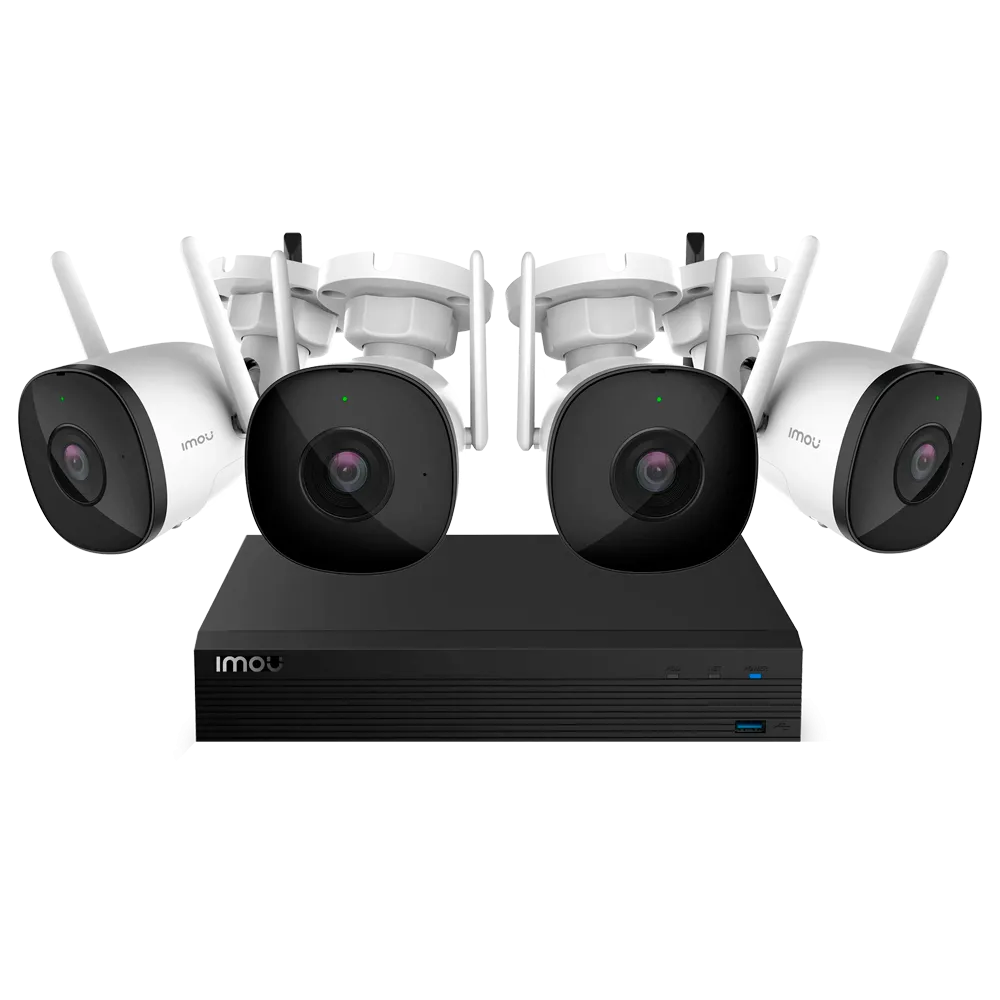 IMOU-KIT/NVR1104HS-W-S2-CE-1T/4-F22P-0280B - Wireless Kit 4 Bullet Cameras 2C 2MP IMOU-KIT/NVR1104HS-W-S2-CE-1T/4-F22P-0280B - Wireless Kit 4 Bullet Cameras 2C 2MP