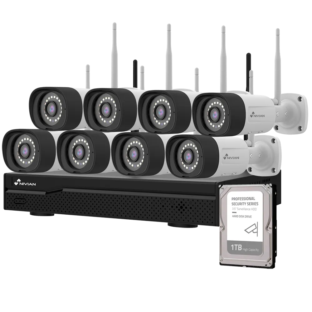NV-KIT1630W6-8CAM-1TB - Kit CCTV WiFi Nivian