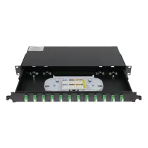 Panneau de brassage de fibre optique PP-FIBER-12-LC