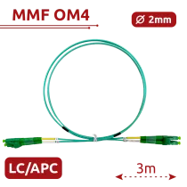 Câble de connexion à fibre optique SF-LC-APC-LC-APC-OM4-DX-3M-A